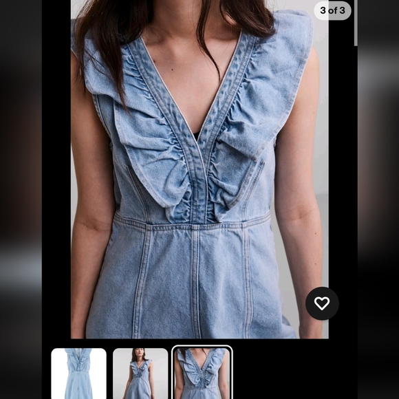BNWT Light Blue Denim Mini Dress - Picture 8 of 9